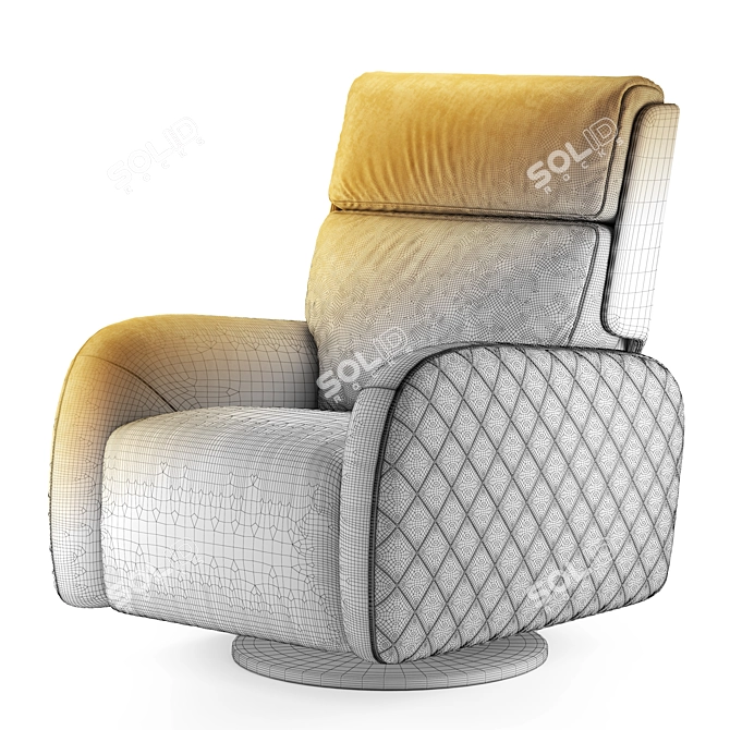 Modern Blanche Corso Armchair 3D model image 6