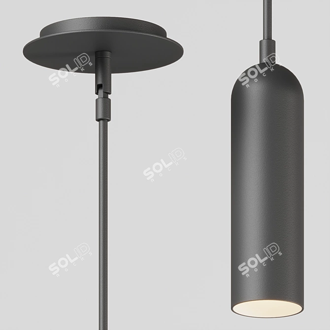 Sleek Mini Pendant Light 3D model image 2