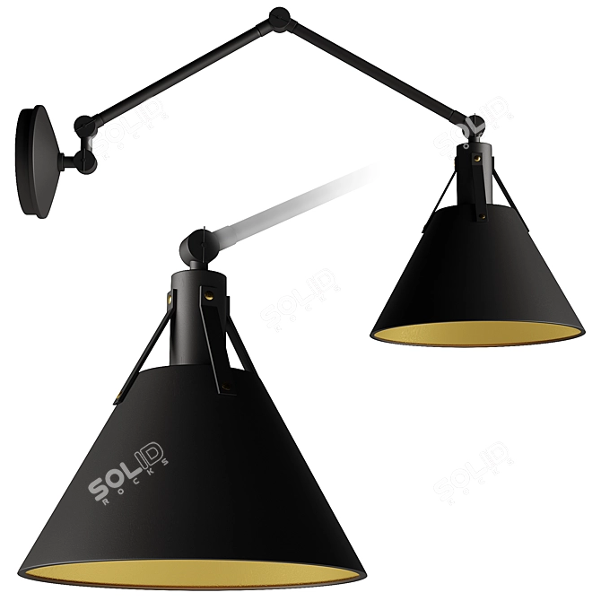 Transforming Archer Wall Sconce Design 3D model image 1