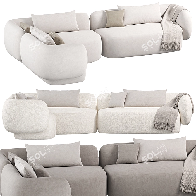Contemporary 3D Model Mild Sofa 3D model image 1
