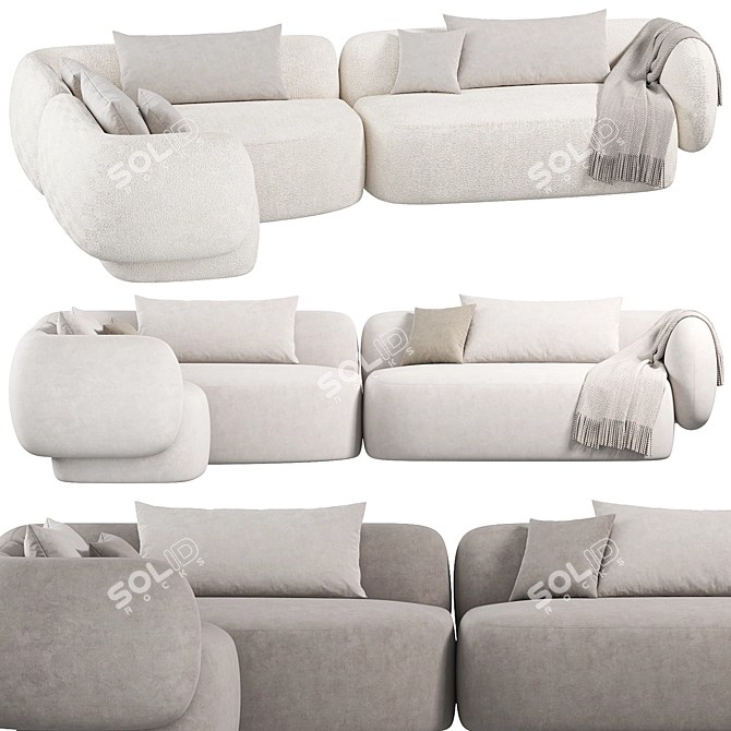 Contemporary 3D Model Mild Sofa 3D model image 2
