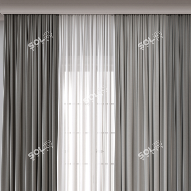  Window Curtain 3D Model 3D model image 3