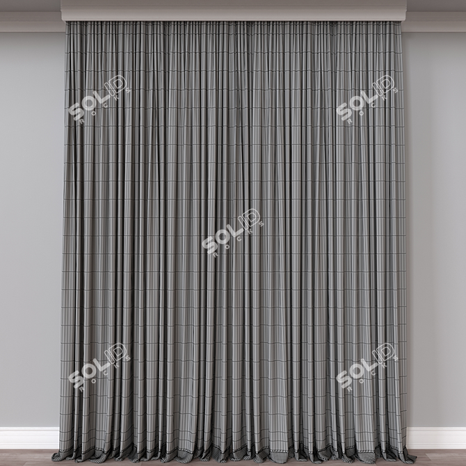  Window Curtain 3D Model 3D model image 4