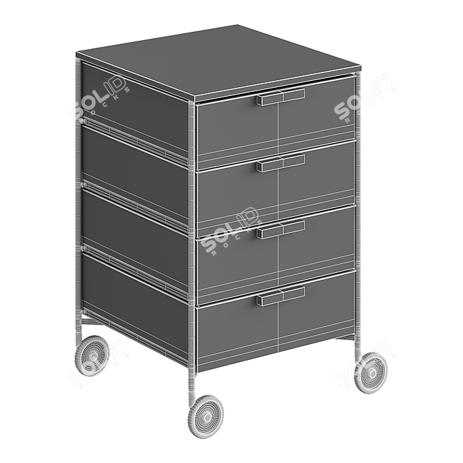 Kartell Mobil Mat Office Cabinet 3D model image 6