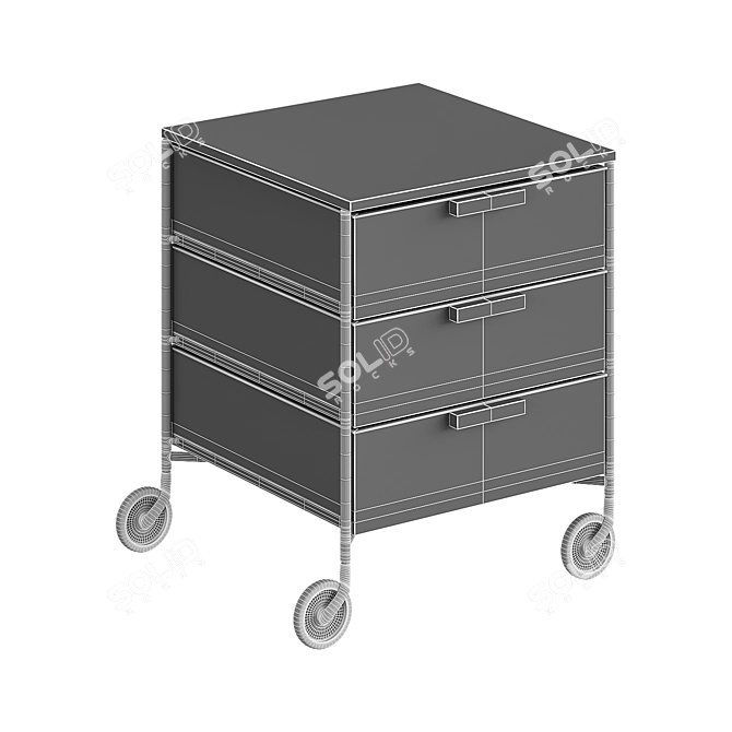 Kartell Mobil Mat Office Cabinet 3D model image 7