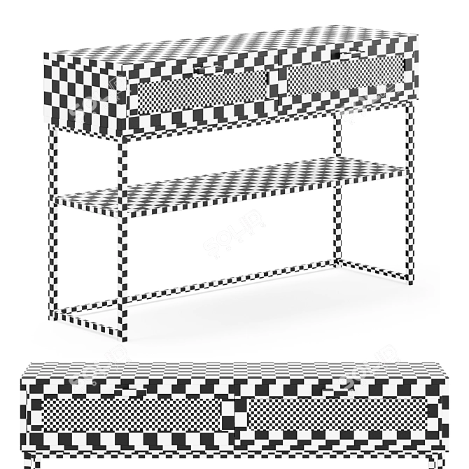 Elegant Raffels Console Table 3D model image 4