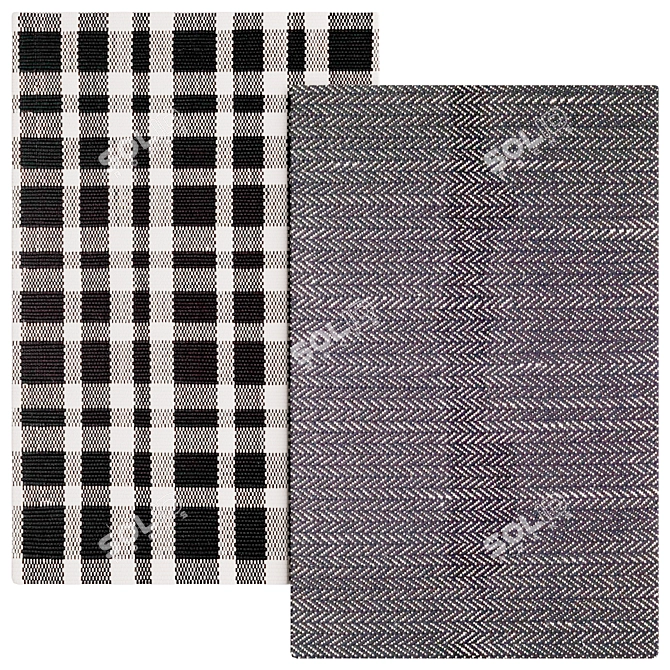 Modern Style Carpet Set 3D model image 1