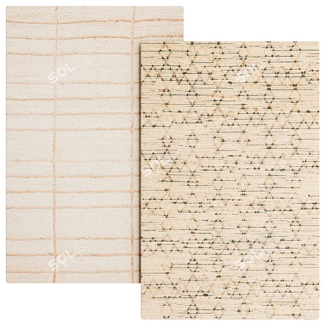 Rug Set with Maps 3D model image 1