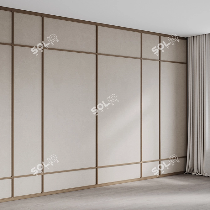 Customizable Wall Panels Kushi 3D model image 2
