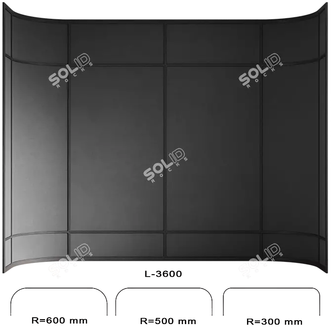 Customizable Wall Panels Kushi 3D model image 4