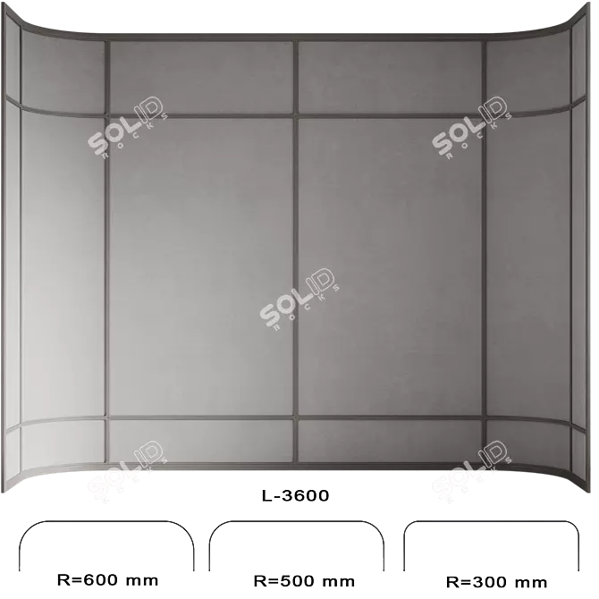 Customizable Wall Panels Kushi 3D model image 5