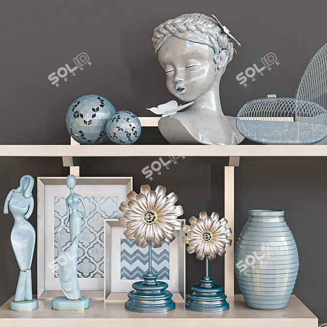 Elegant Décor Set with Textures 3D model image 3