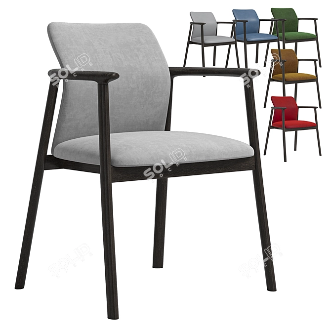 Italian Crafted Designer Armchair 3D model image 1