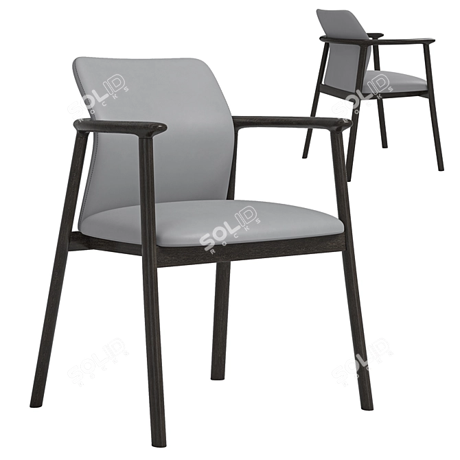 Italian Crafted Designer Armchair 3D model image 3