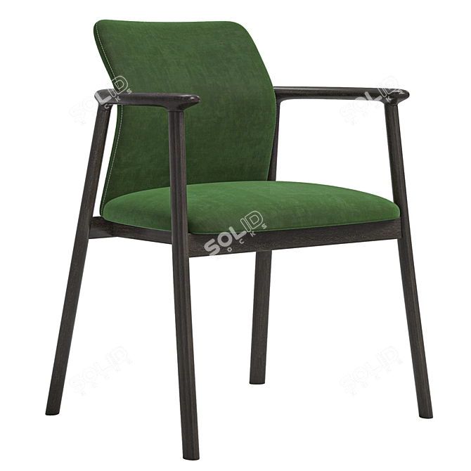 Italian Crafted Designer Armchair 3D model image 4