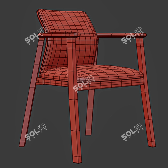 Italian Crafted Designer Armchair 3D model image 6