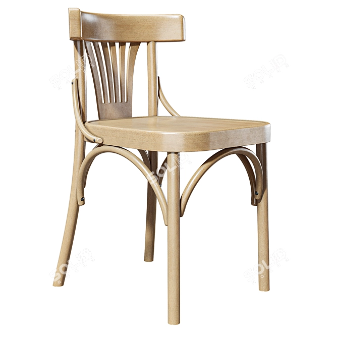 Venice Model Wooden Chair 3D model image 1