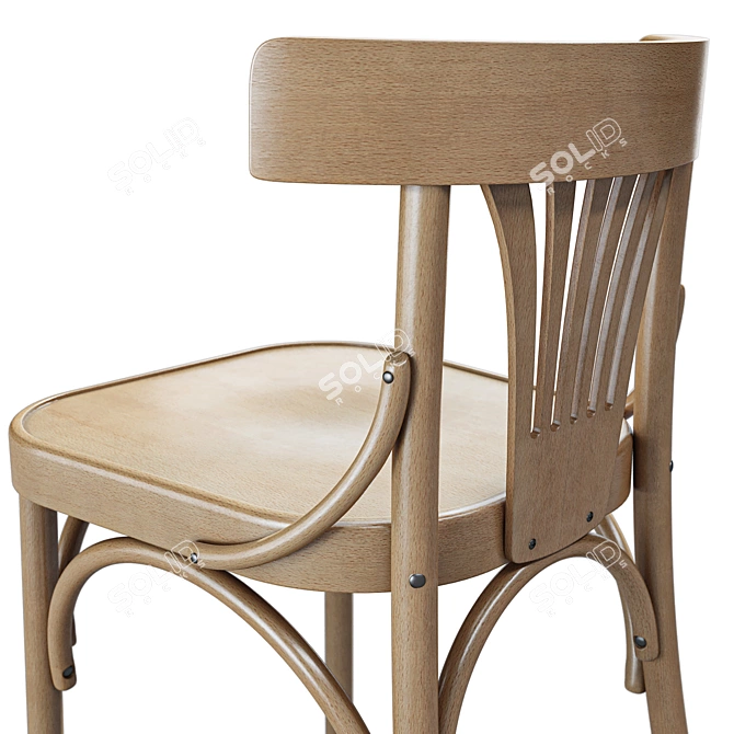 Venice Model Wooden Chair 3D model image 4