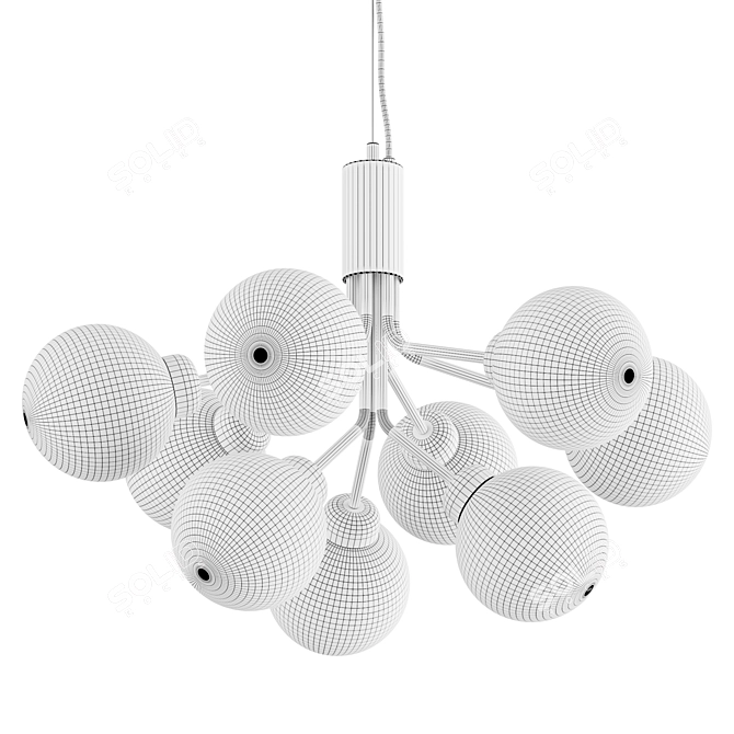 Elegant APIALES 9-Light Chandelier 3D model image 4