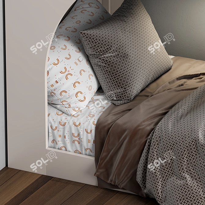 Stylish Arches Bunk Bed 3D model image 5