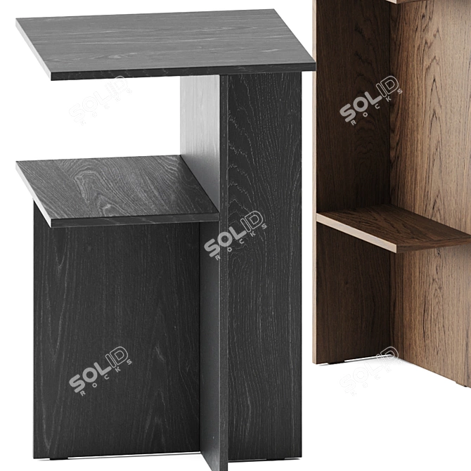 Sleek Modern Atik Bedside Table 3D model image 3