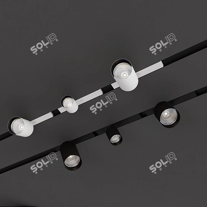 Modern Track Lights Collection by PANZERI 3D model image 2