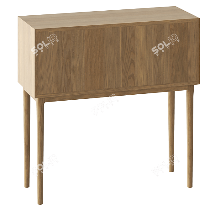 Natural Wood Vray Render Cabinet 3D model image 3