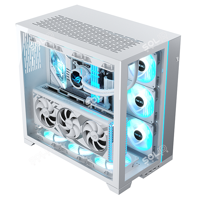 Powerful Gaming PC, 4K, V-Ray 3D model image 2