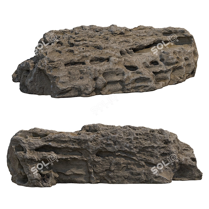 Landscape Stones with Texture Maps 3D model image 3