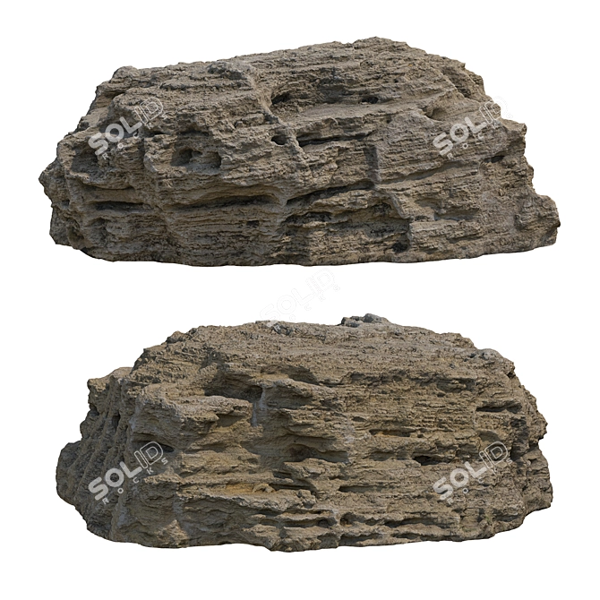 Landscape Stones with Texture Maps 3D model image 4