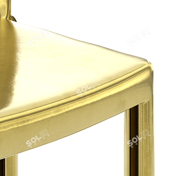 Unique Hand-Forged Bronze Chair 3D model image 3