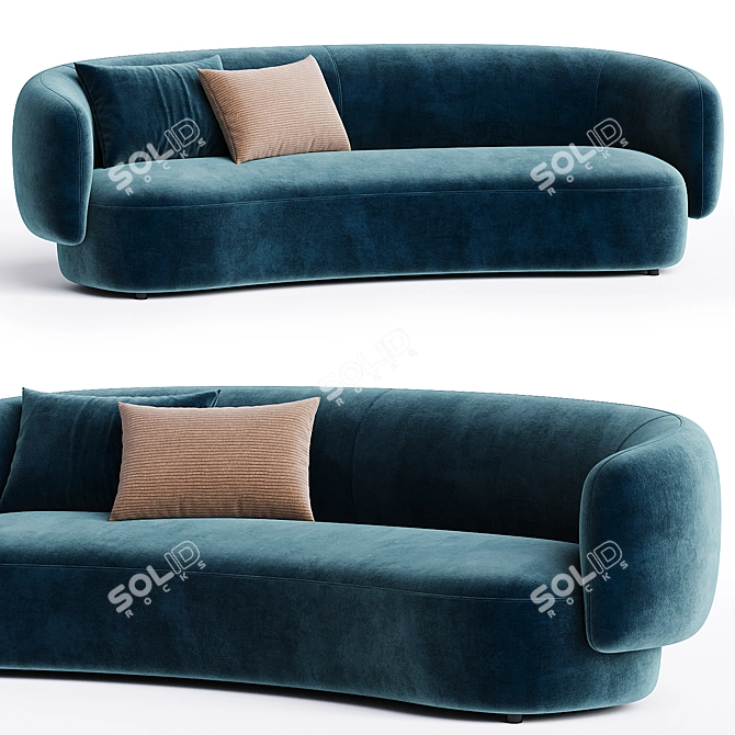 NOAH Sofa: Modern Comfort Seating 3D model image 1
