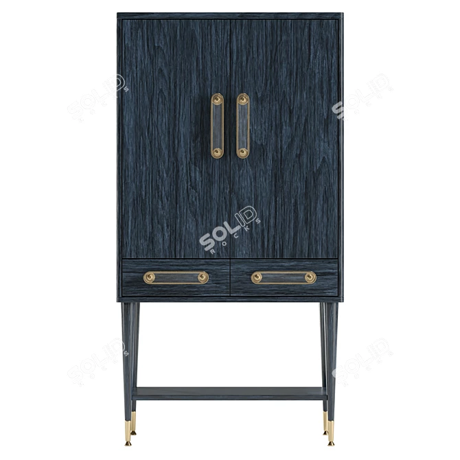 Odetta Bar Cabinet 3D Model 3D model image 2