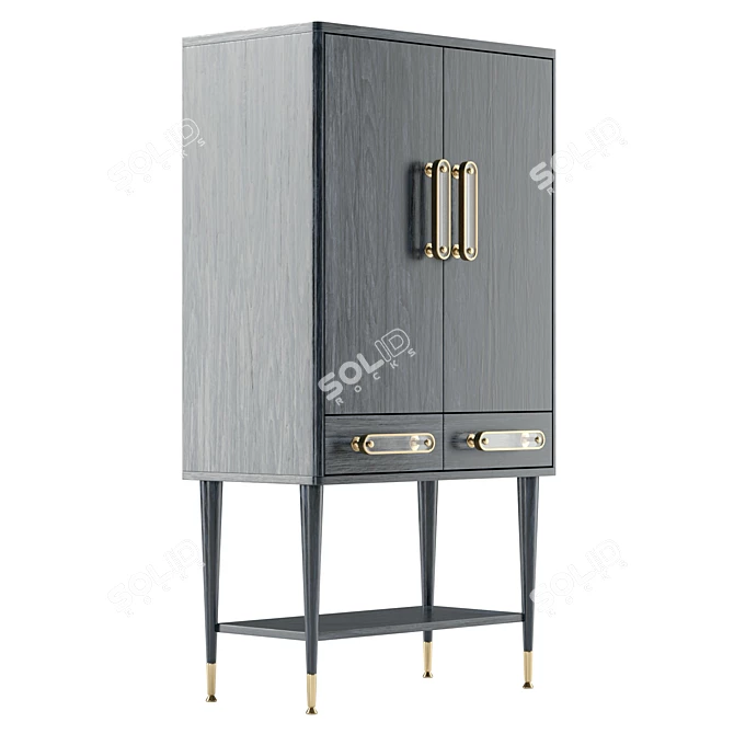 Odetta Bar Cabinet 3D Model 3D model image 4