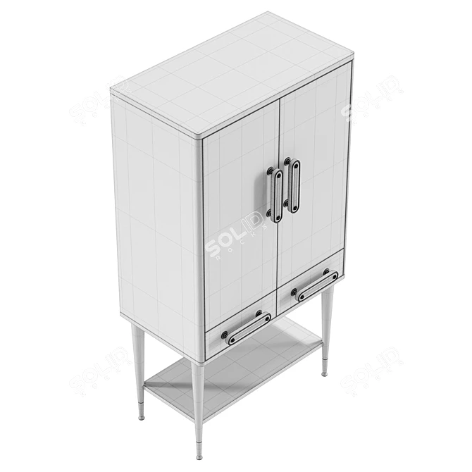 Odetta Bar Cabinet 3D Model 3D model image 6