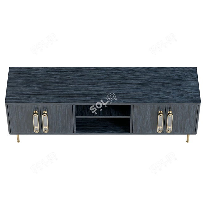 Modern UV Unwrapped Media Console 3D model image 3