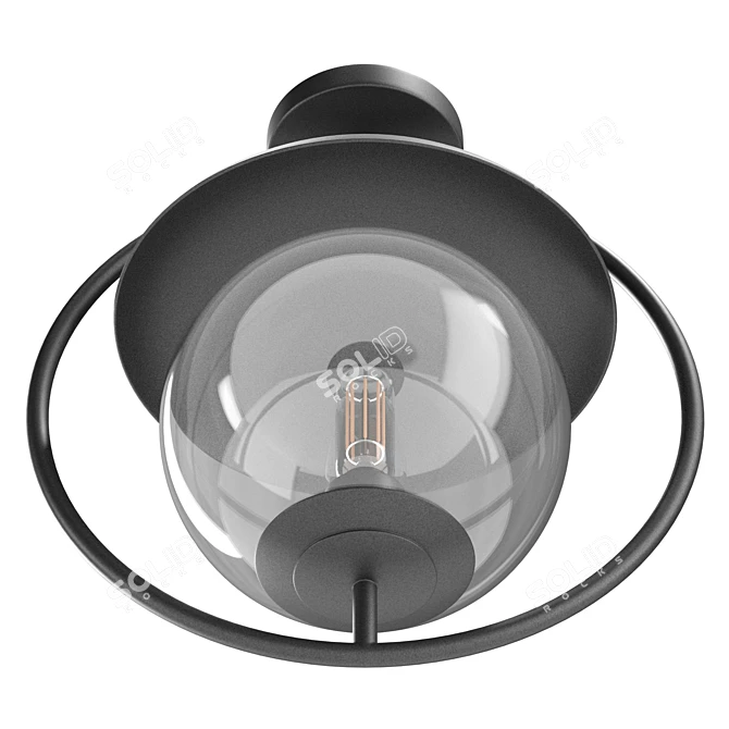 Modern Outdoor Flush Mount Light 3D model image 3