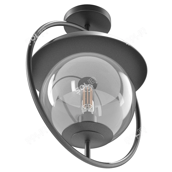 Modern Outdoor Flush Mount Light 3D model image 5