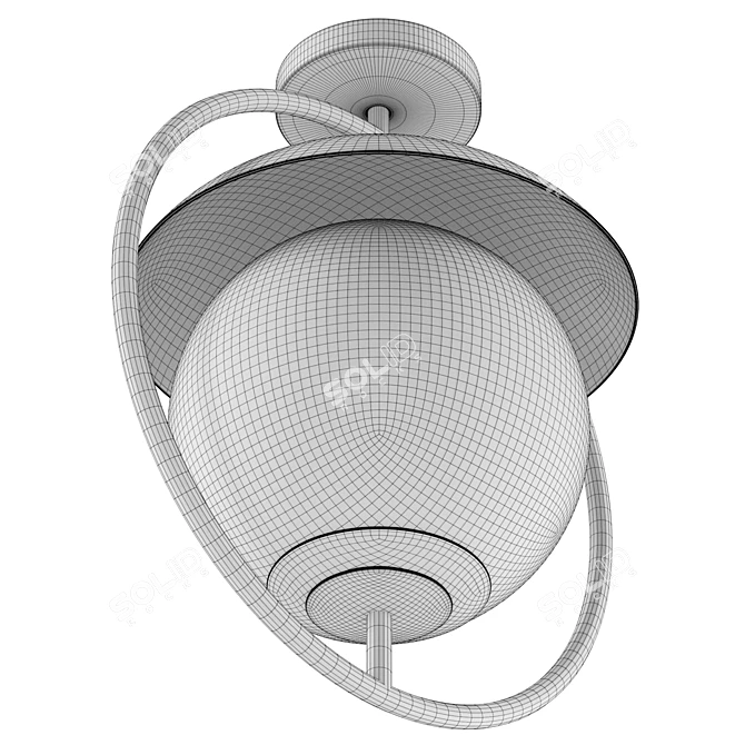 Modern Outdoor Flush Mount Light 3D model image 6