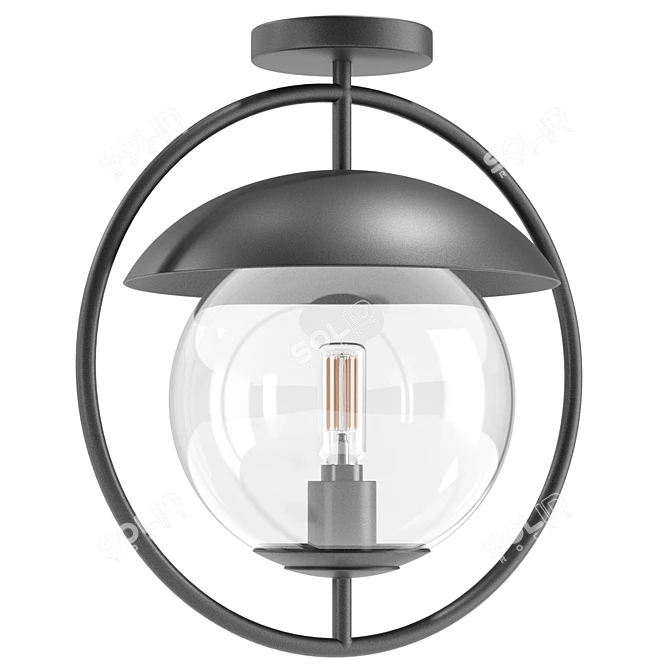 Modern Outdoor Flush Mount Light 3D model image 7