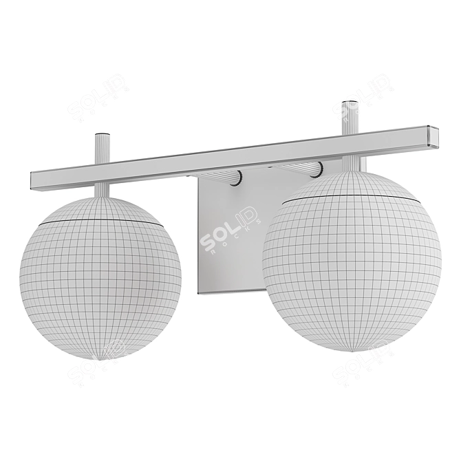 Milky Glass Ball Bathroom Light 3D model image 3