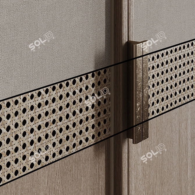 Bespoke Kushi Wardrobe Cabinet 3D model image 2