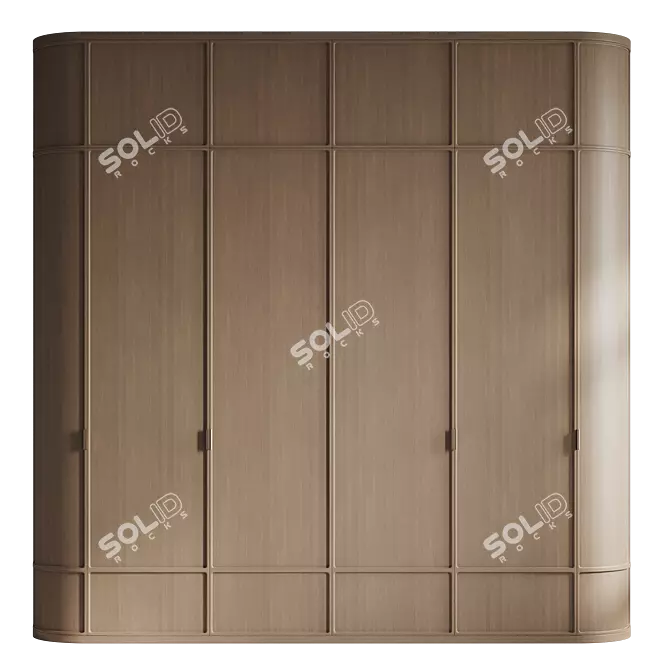 Bespoke Kushi Wardrobe Cabinet 3D model image 3