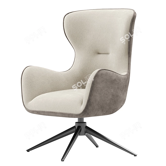 Swivel Lounge Chair Lucille 3D model image 1