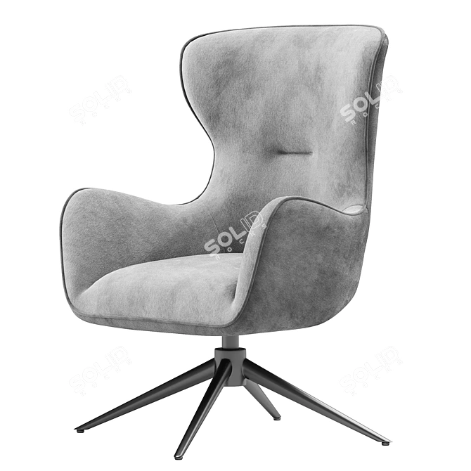 Swivel Lounge Chair Lucille 3D model image 2