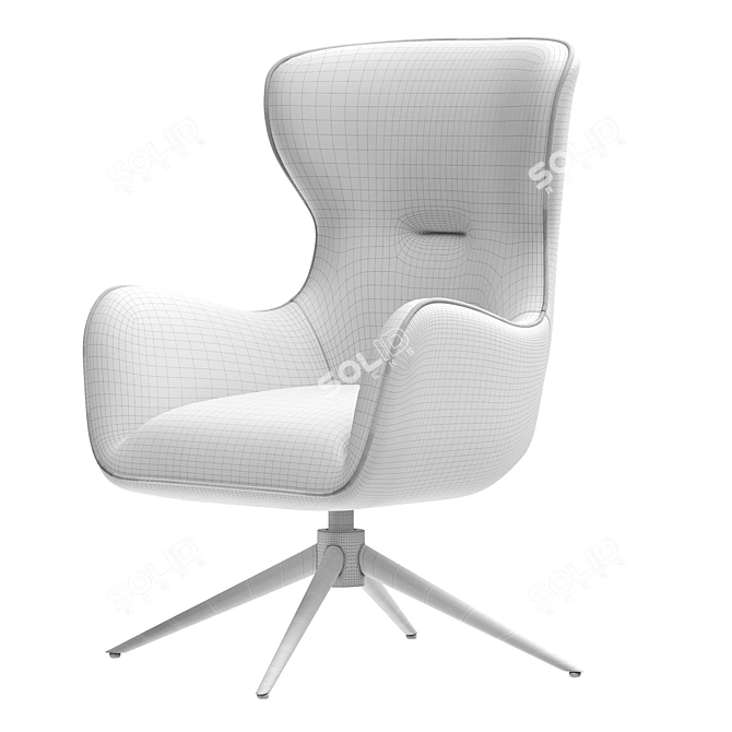 Swivel Lounge Chair Lucille 3D model image 3