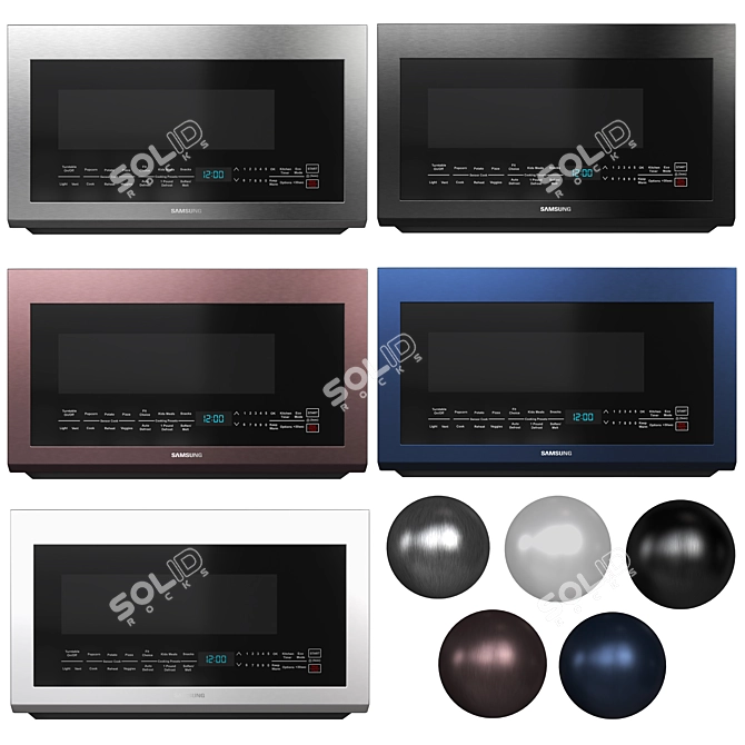 Samsung Bespoke Over-Range Microwave 3D model image 1