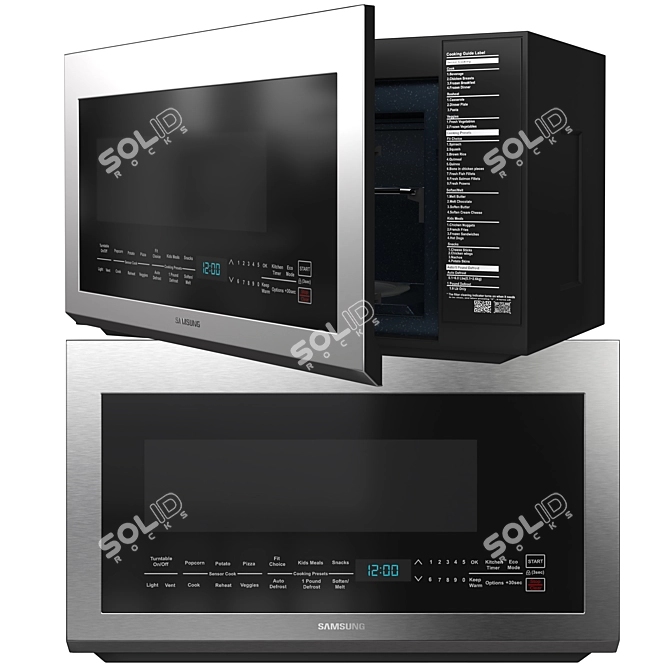 Samsung Bespoke Over-Range Microwave 3D model image 2