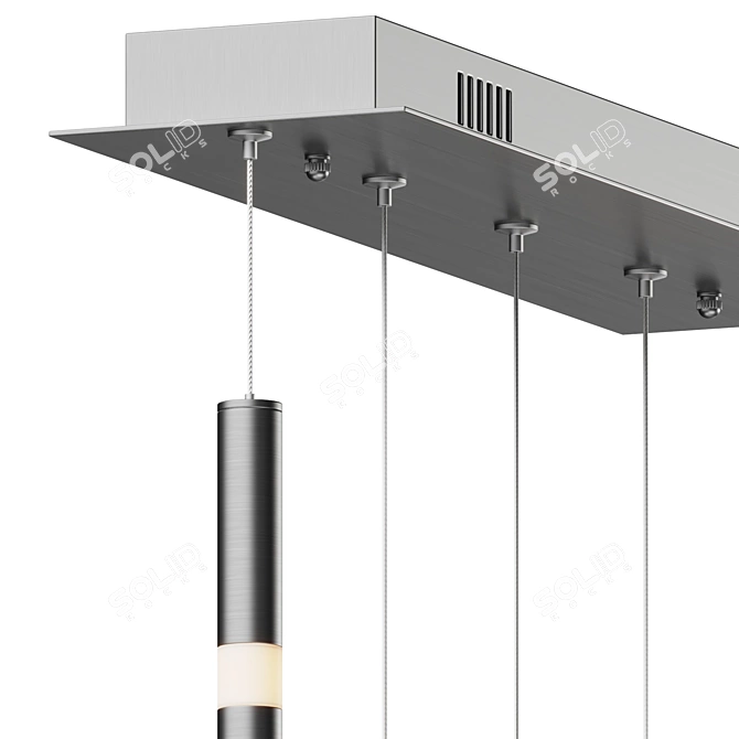 Minimalist Flute LED Pendant Light 3D model image 3