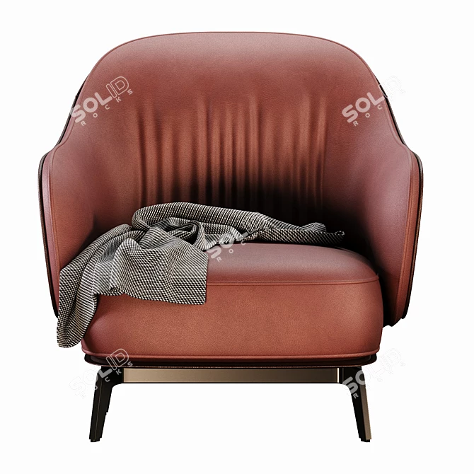 Contemporary Poliform Kaori Armchair 3D model image 2